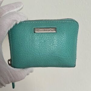 TIFFANY & Co. blue zip around wallet Italy